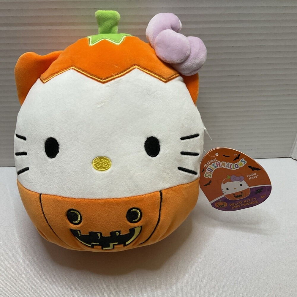 Squishmallows Sanrio 2024 Halloween 8" Hello Kitty in Pumpkin‎ Plush Doll